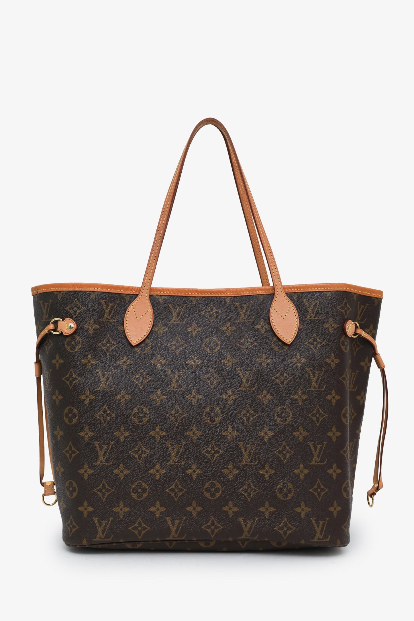 Louis Vuitton Brown Monogram Neverfull MM Tote With Pouch