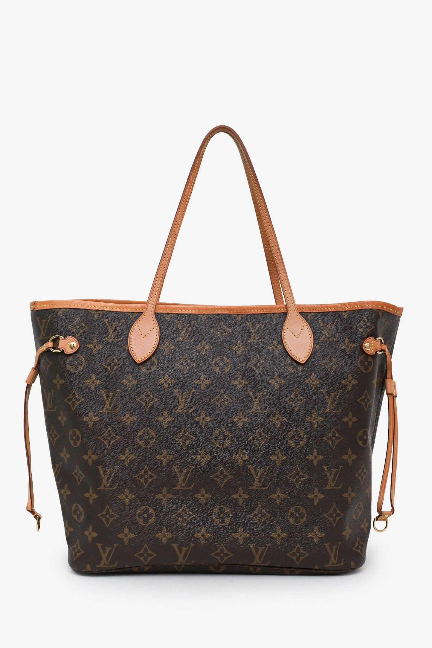 Louis Vuitton Brown Monogram Neverfull MM Tote With Pouch