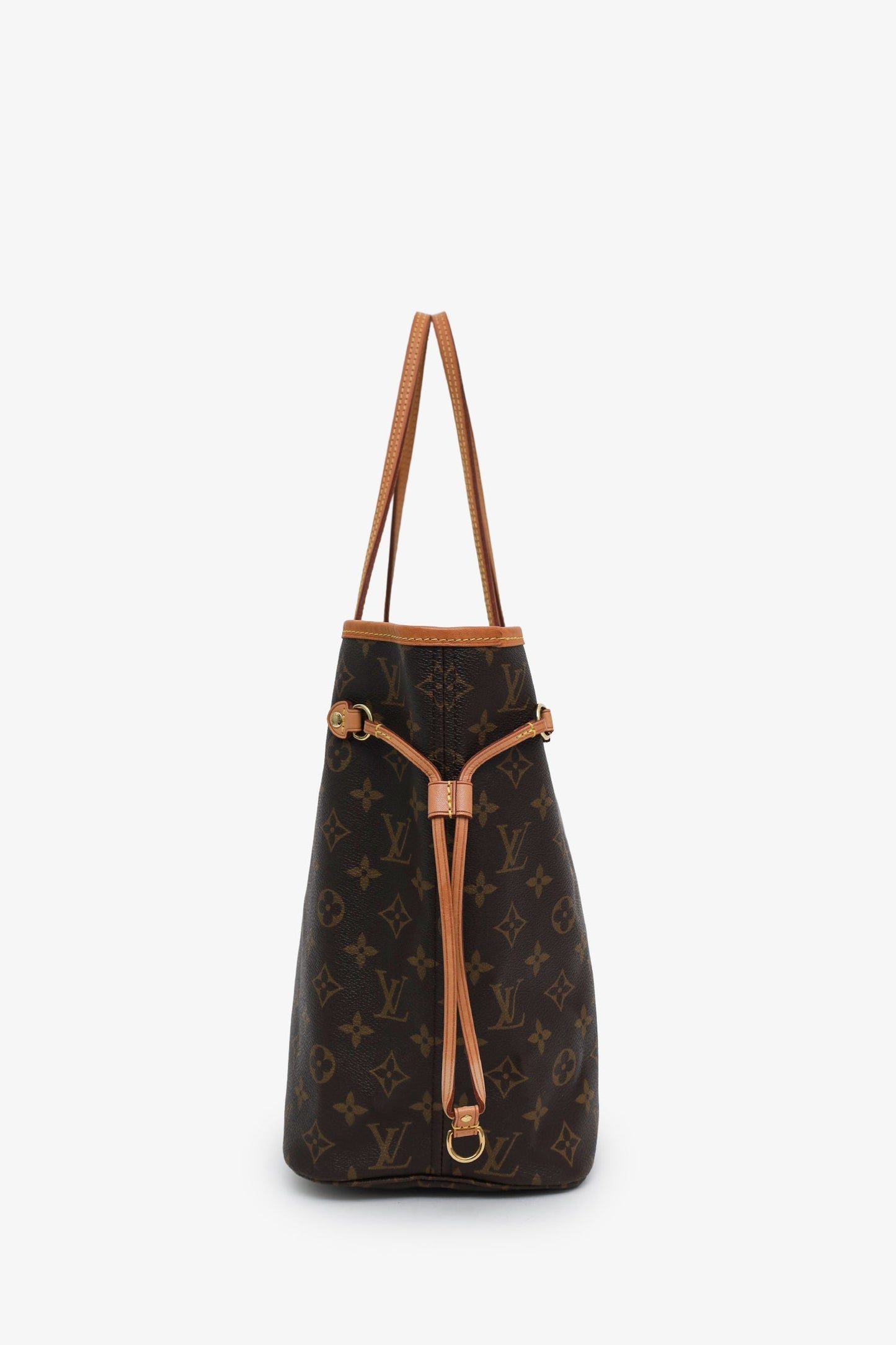Louis Vuitton Brown Monogram Neverfull MM Tote With Pouch