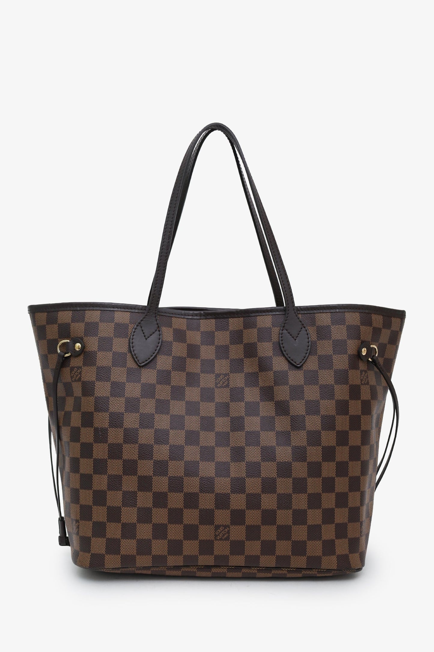 Louis Vuitton Brown Damier Ebene Neverfull MM With Pouch