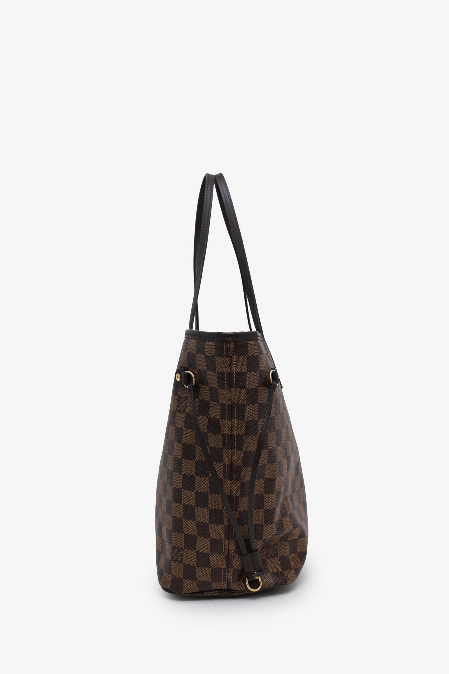 Louis Vuitton Brown Damier Ebene Neverfull MM With Pouch