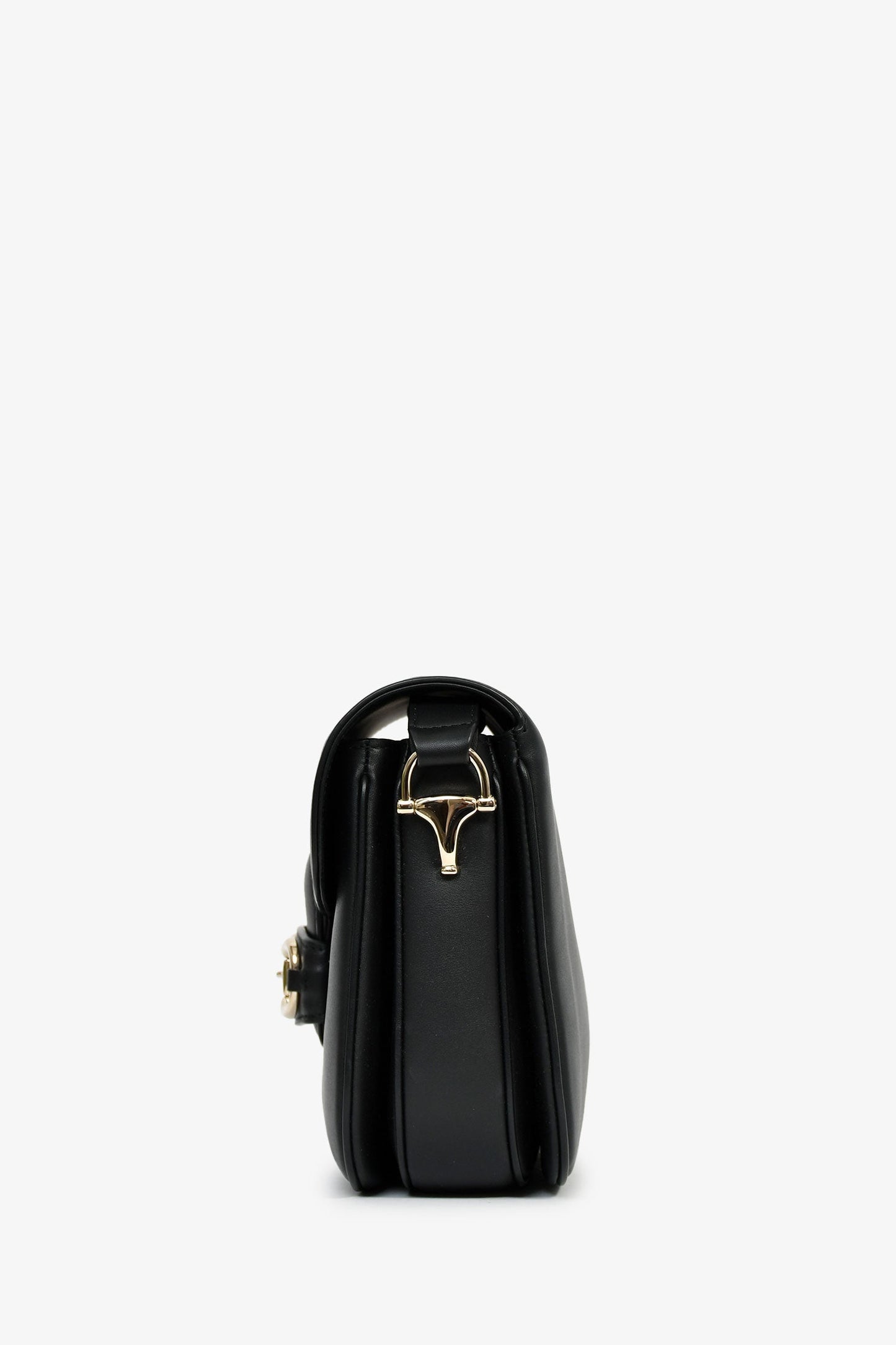 Gucci Black Leather Horsebit Medium 1955 Shoulder Bag