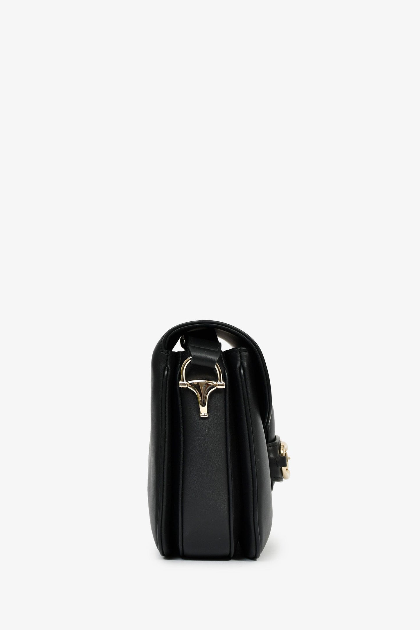 Gucci Black Leather Horsebit Medium 1955 Shoulder Bag