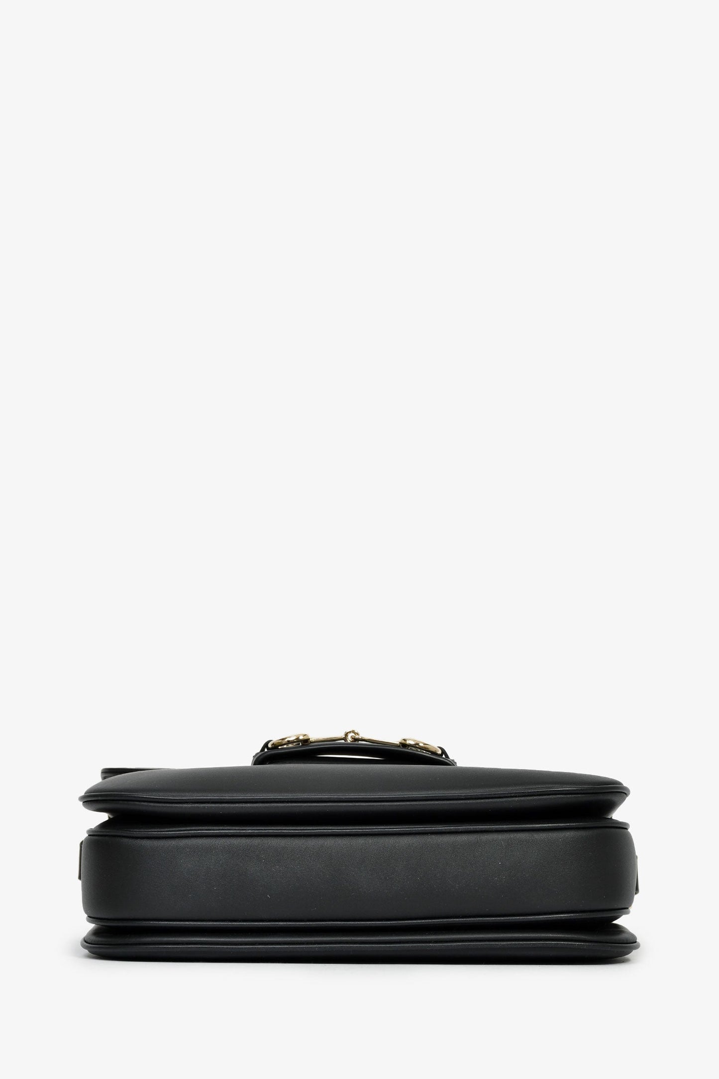 Gucci Black Leather Horsebit Medium 1955 Shoulder Bag