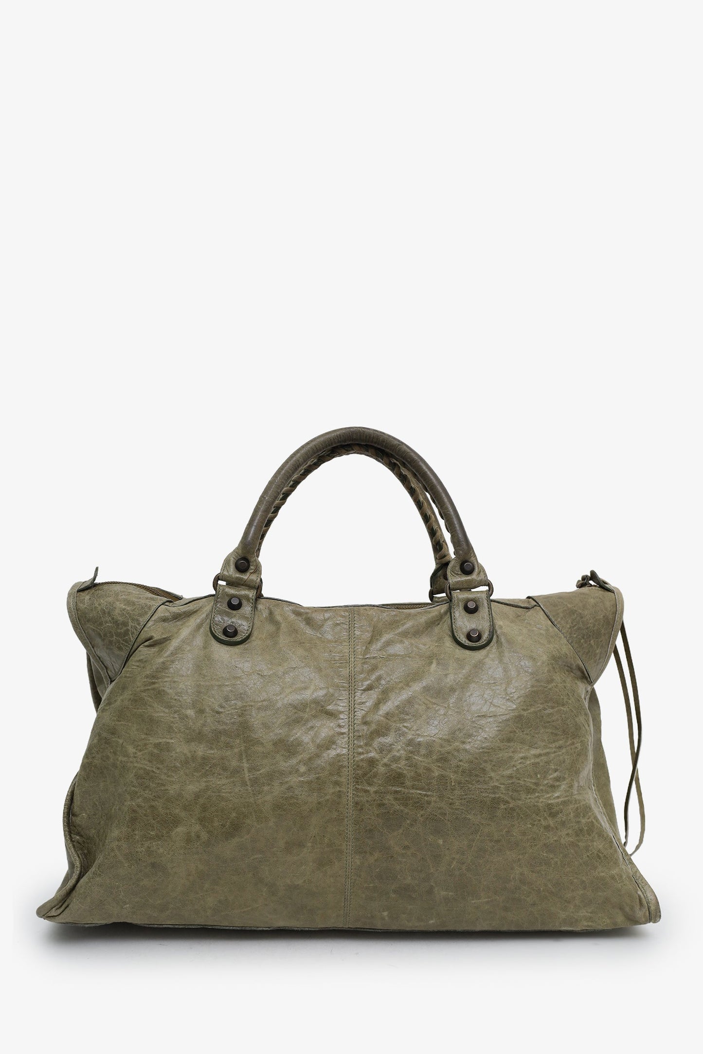 Balenciaga Green Leather Large City Bag