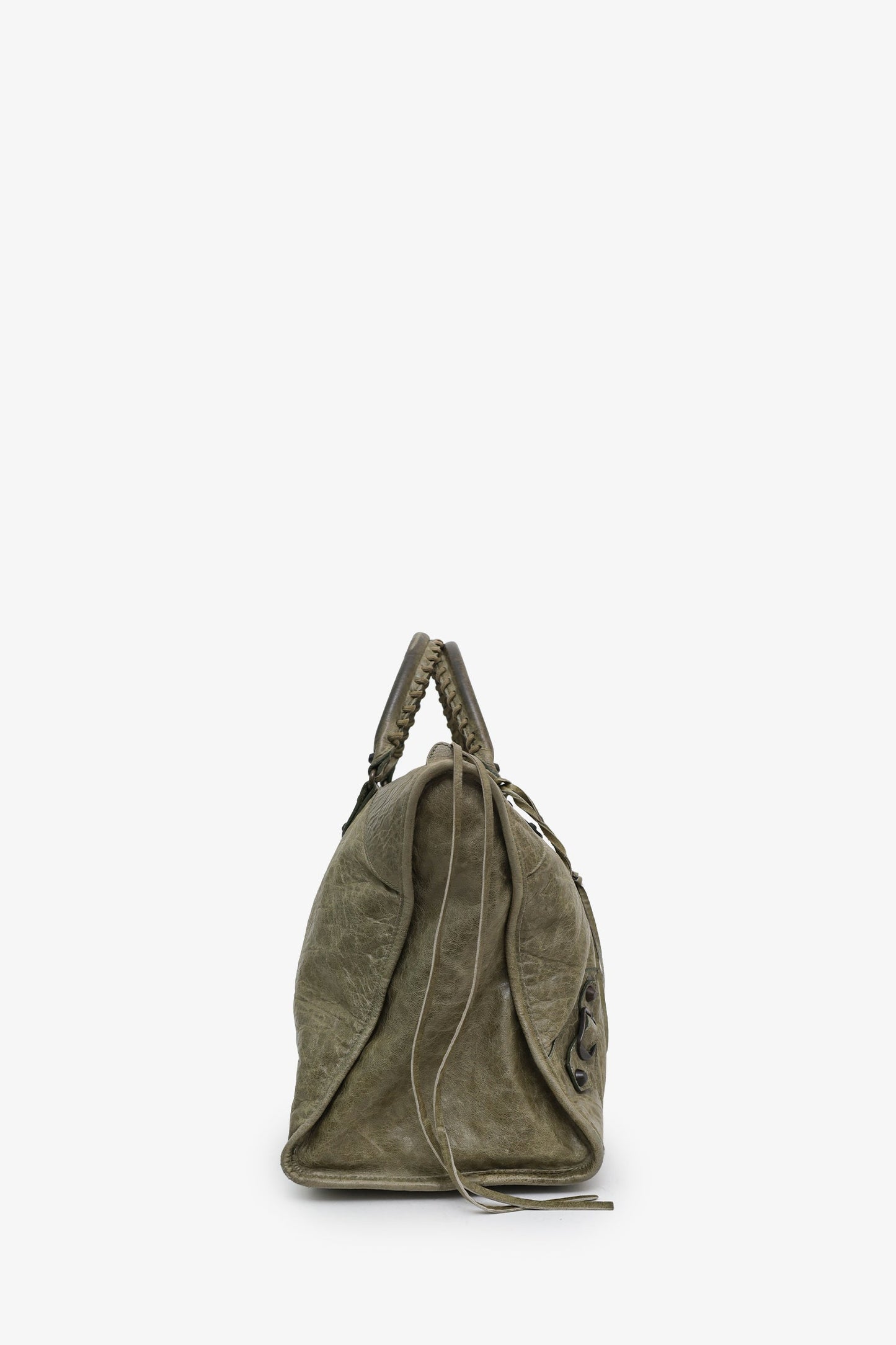 Balenciaga Green Leather Large City Bag