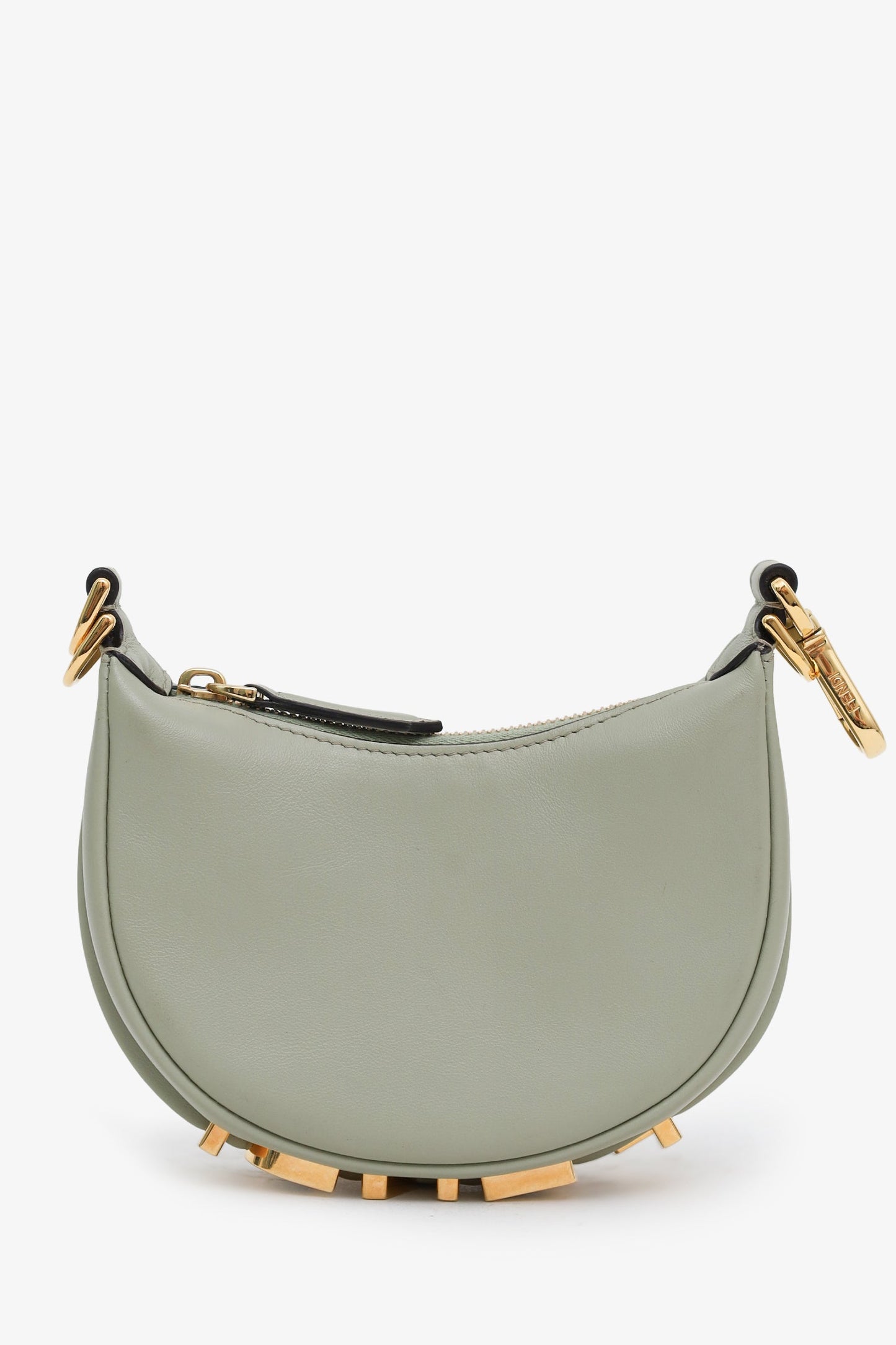 Fendi Taupe Calfskin Leather Nano Fendigraphy Bag