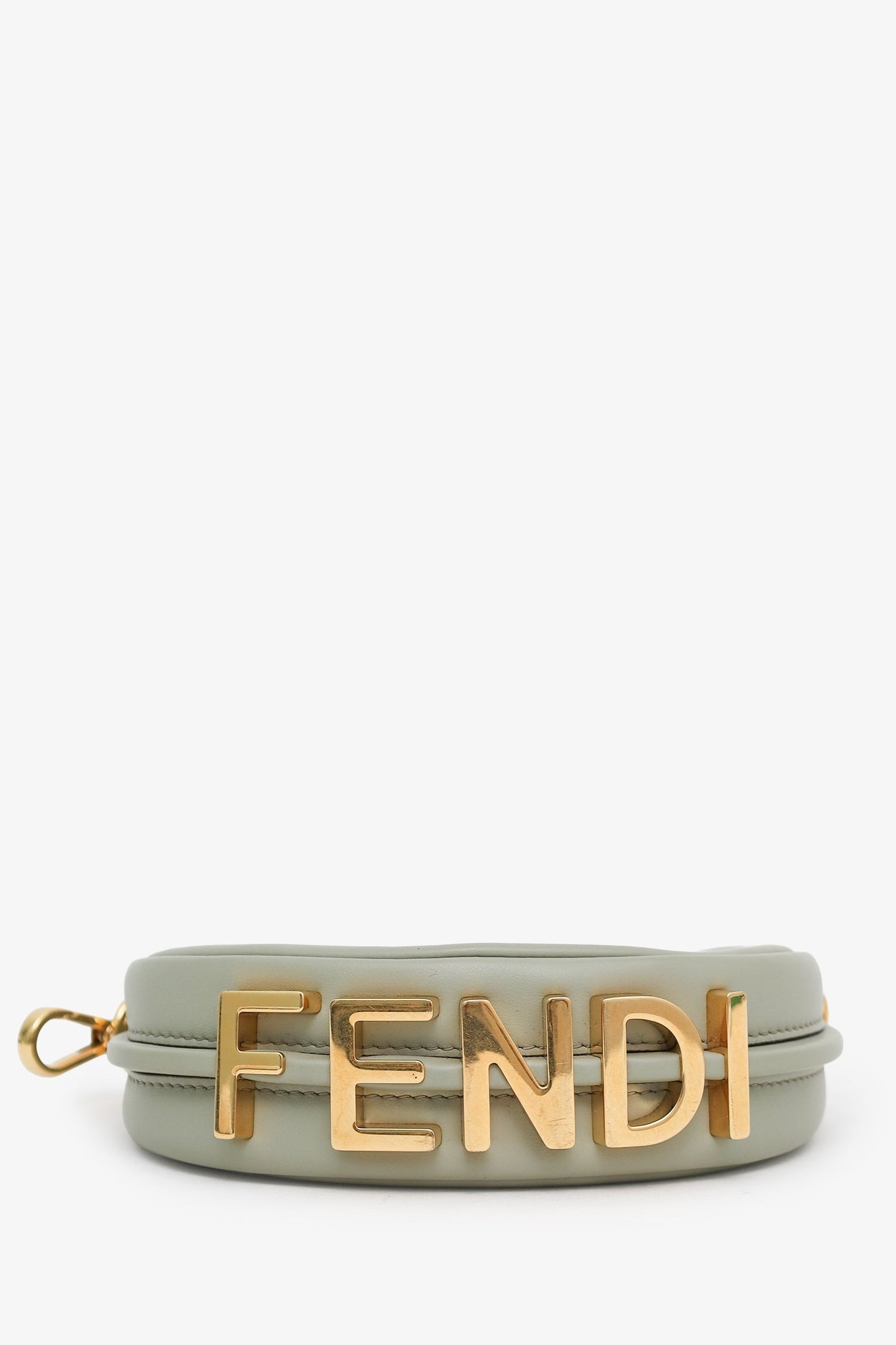 Fendi Taupe Calfskin Leather Nano Fendigraphy Bag