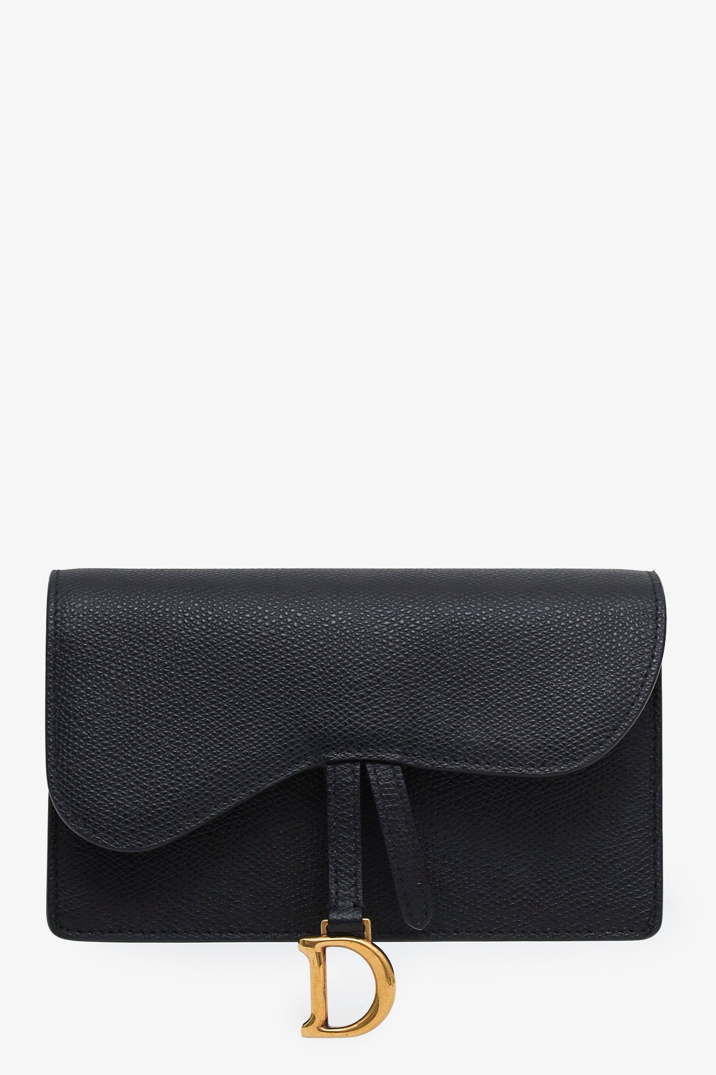 Christian Dior 2019 Black Leather Saddle Belt Bag
