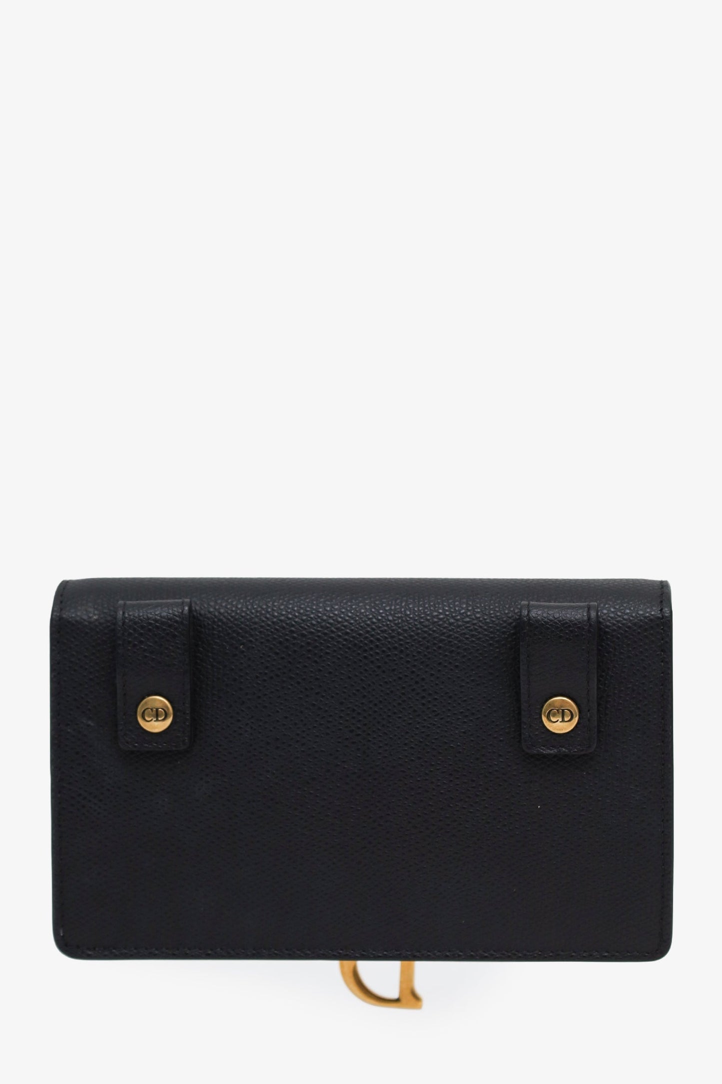 Christian Dior 2019 Black Leather Saddle Belt Bag