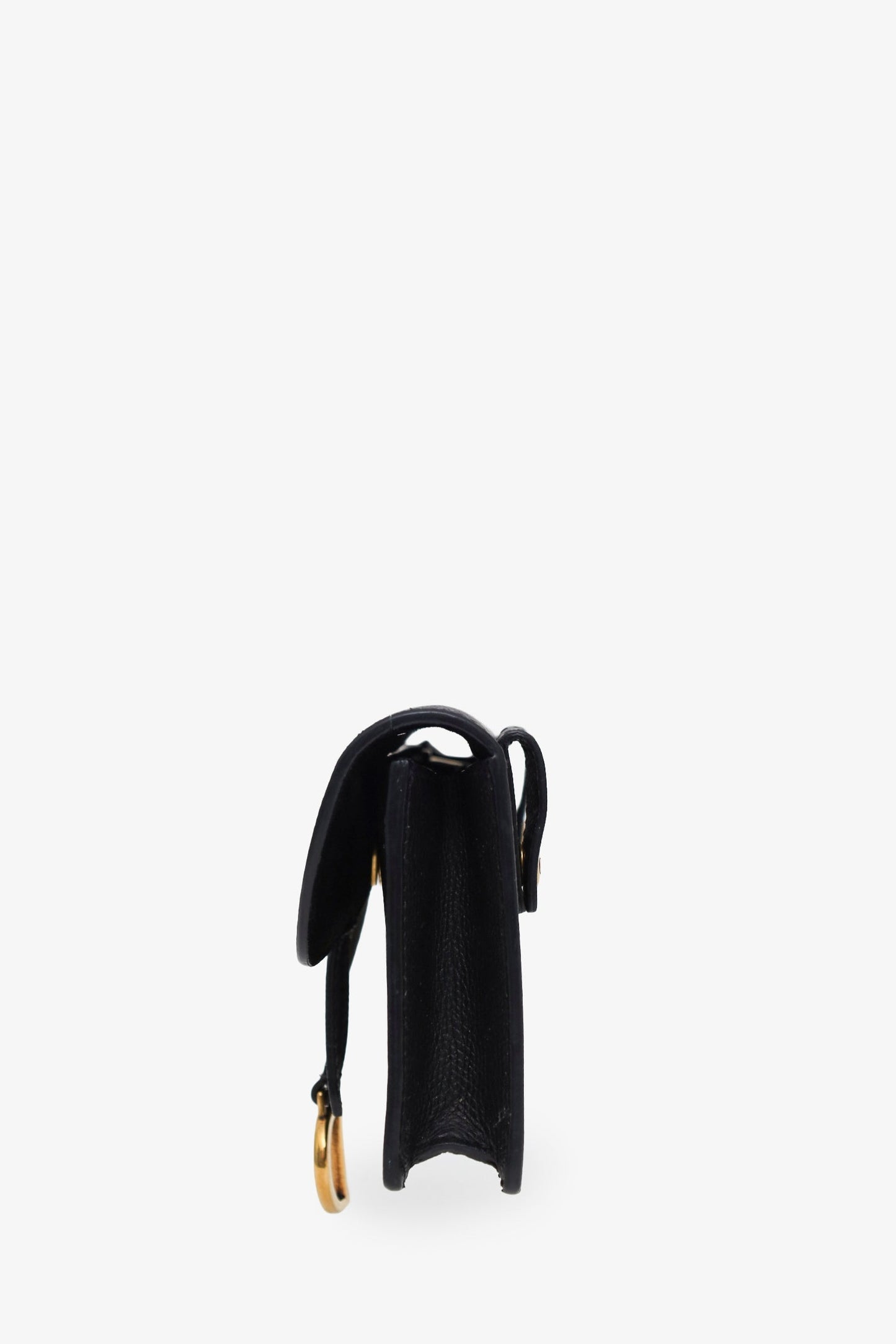 Christian Dior 2019 Black Leather Saddle Belt Bag