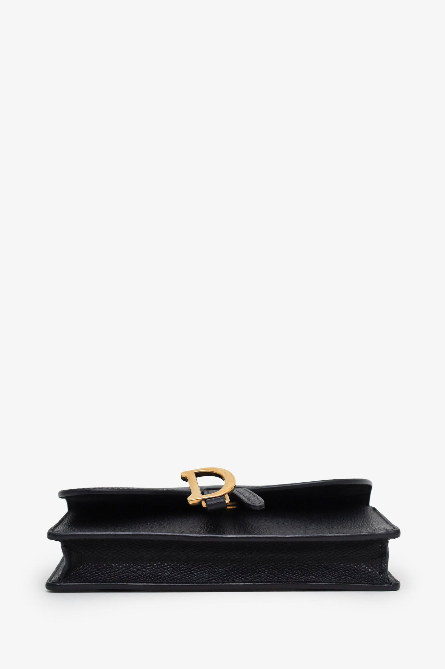 Christian Dior 2019 Black Leather Saddle Belt Bag