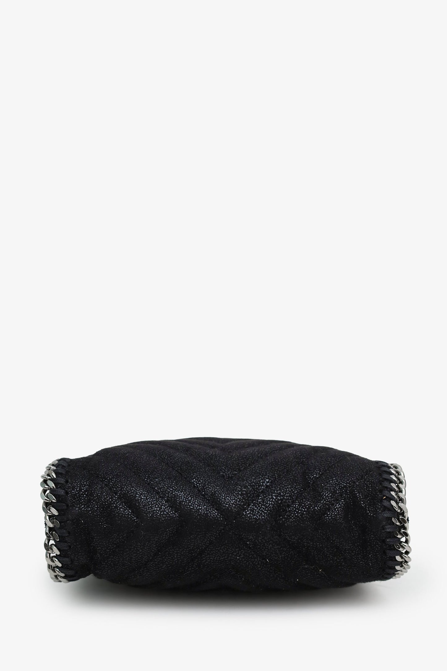 Stella McCartney Black Vegetarian Suede Falabella Top Handle Bag