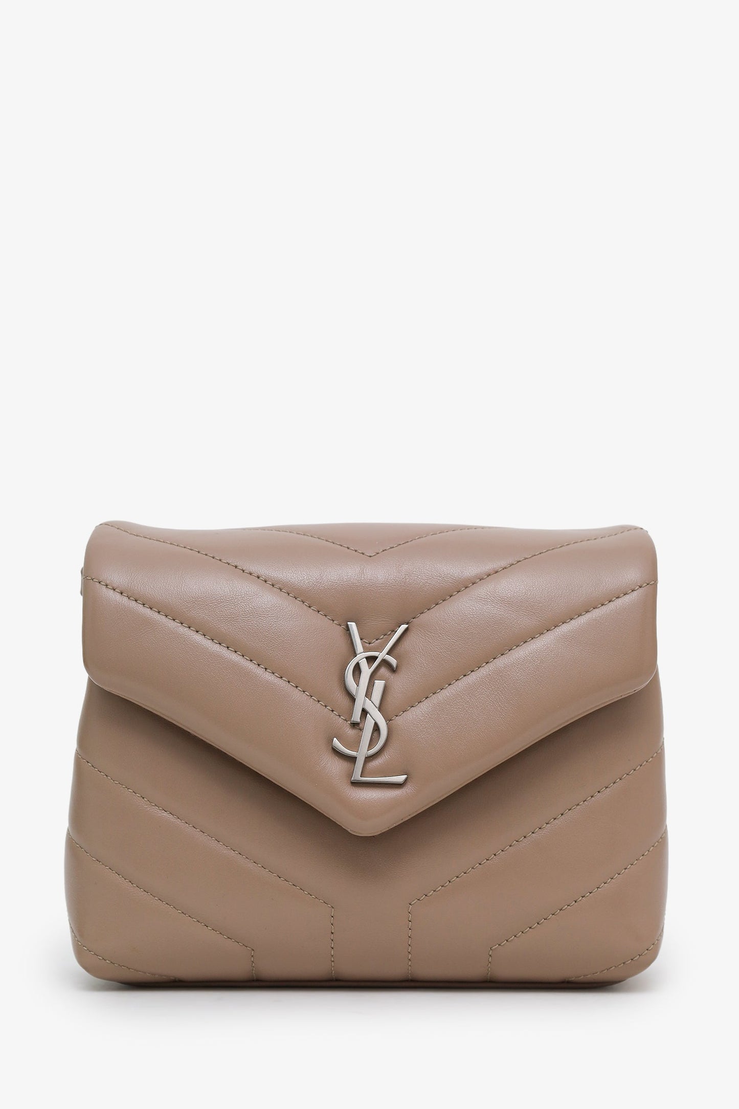 Saint Laurent Brown Quilted Leather LouLou Toy Bag