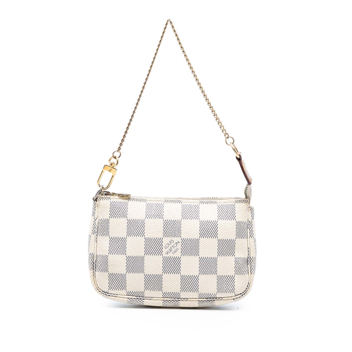 White Louis Vuitton Damier Azur Mini Pochette Accessoires Handbag