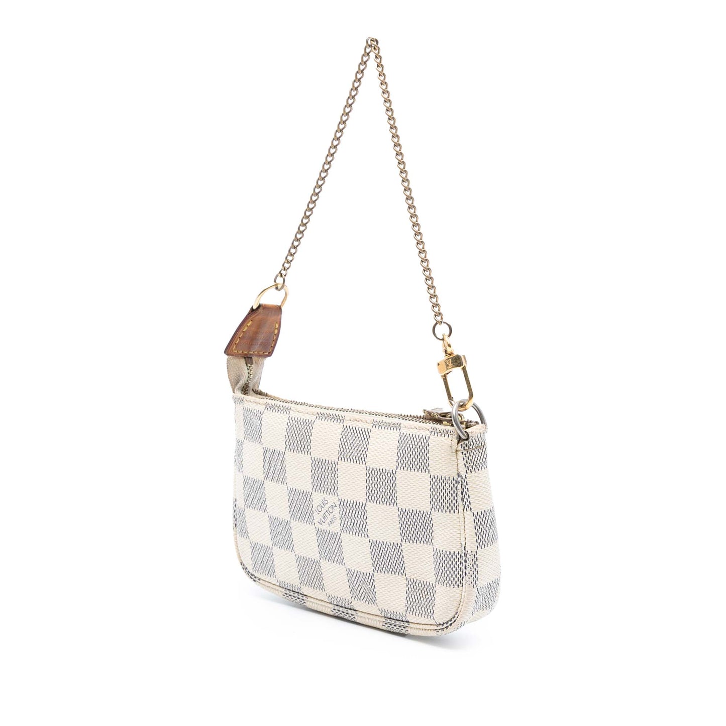 White Louis Vuitton Damier Azur Mini Pochette Accessoires Handbag