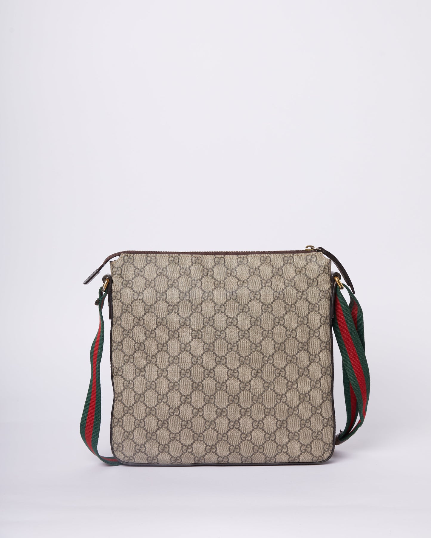 Gucci Lou Monogram Leather Canvas Crossbody