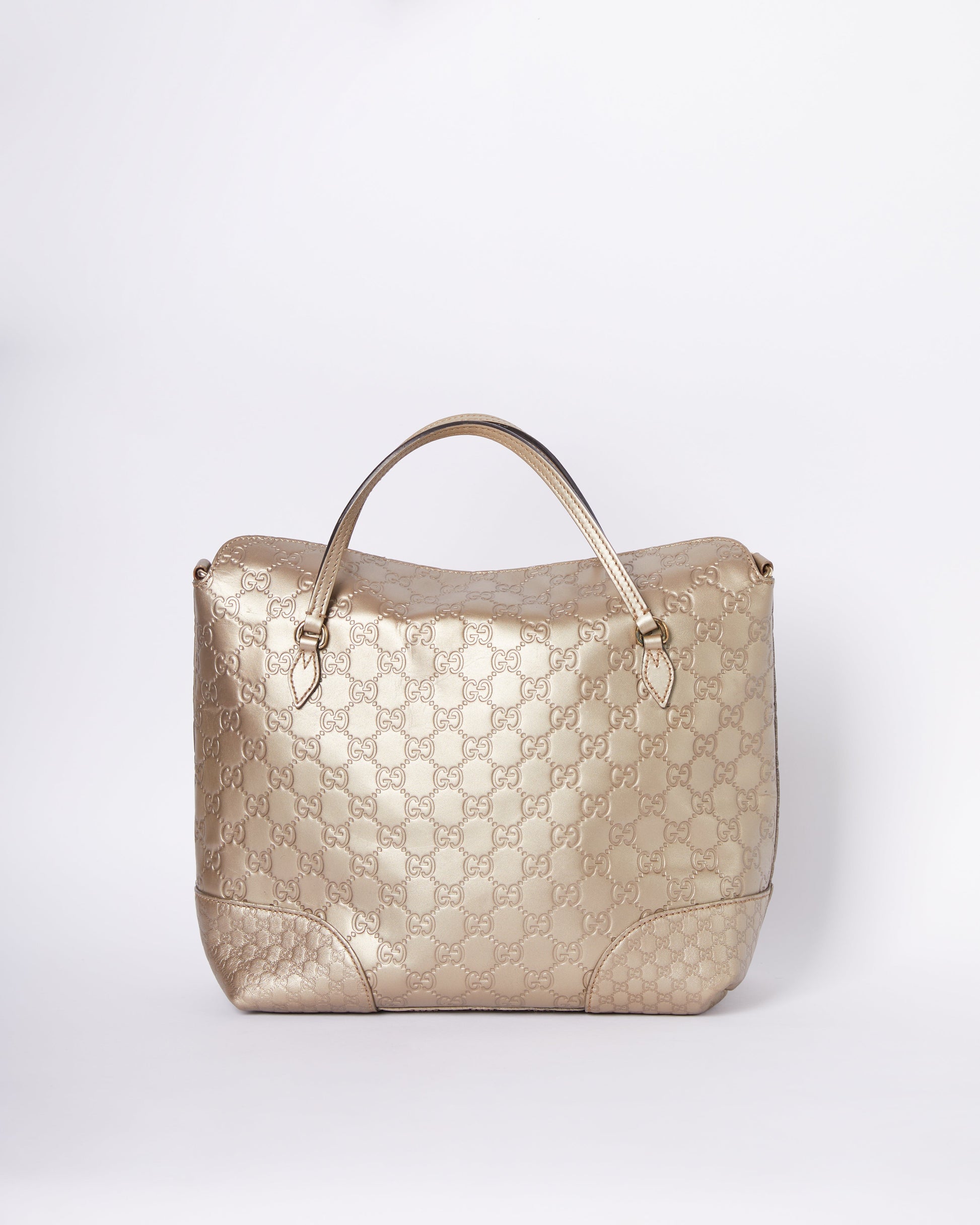 Gucci Lou Leather Canvas Tote