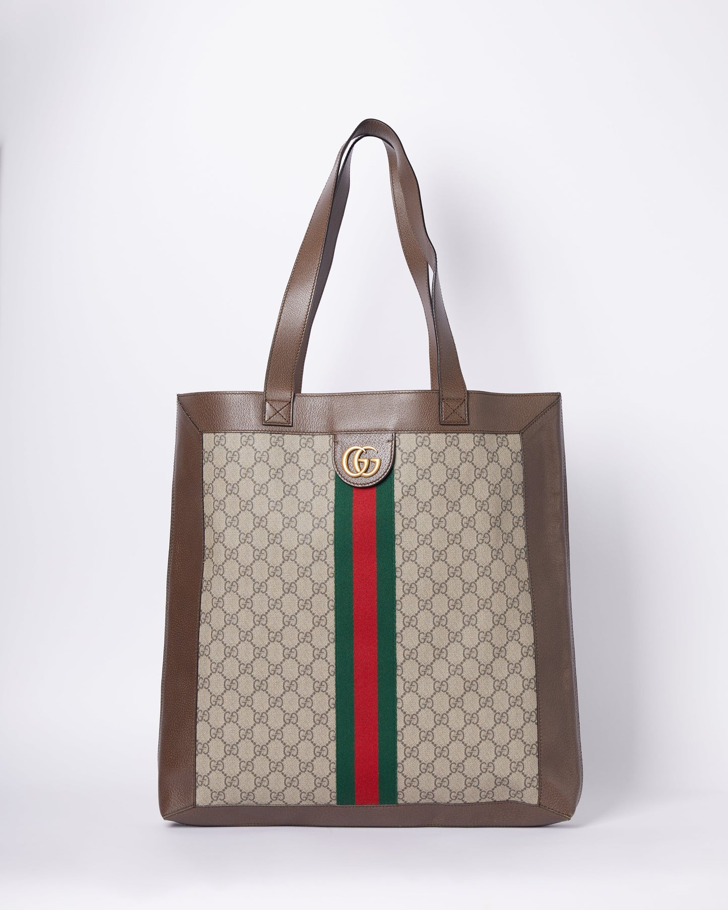 Gucci Lou Leather Canvas Tote