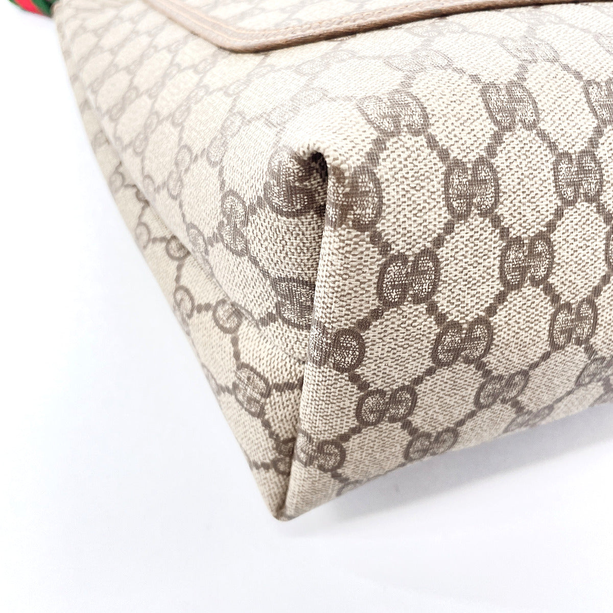 GUCCI Tote Bag 002?E39?E6487 GG Supreme Canvas Brown vintage Sherry line unisex Used