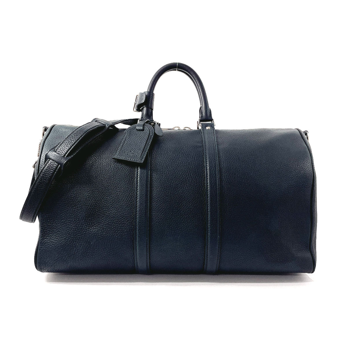 LOUIS VUITTON Boston Duffel bag M93191 Leather, Naxos Navy Keepall  bandouliere 45