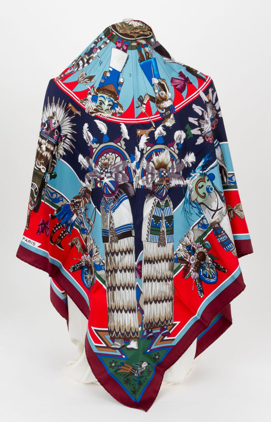 Hermes Silk Pointe Kachinas Shawl