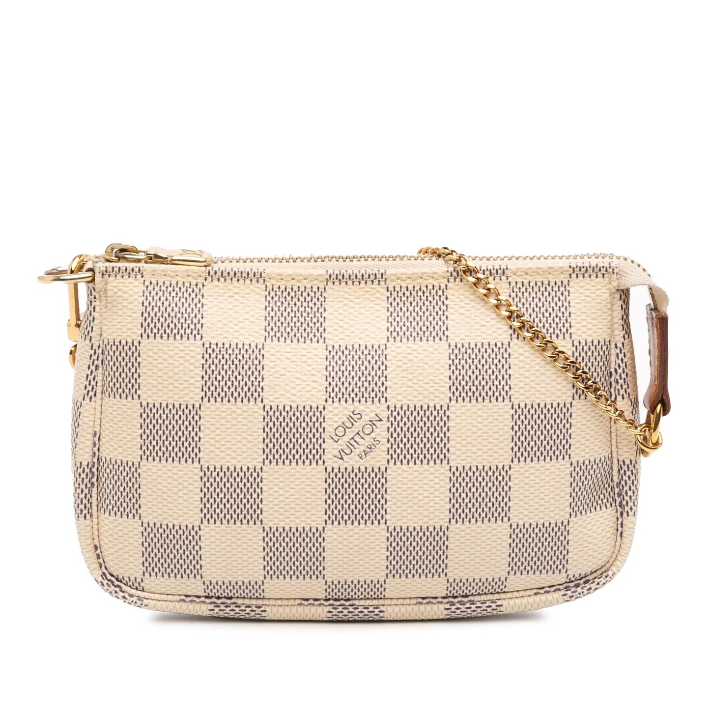 White Louis Vuitton Damier Azur Mini Pochette Accessoires Handbag