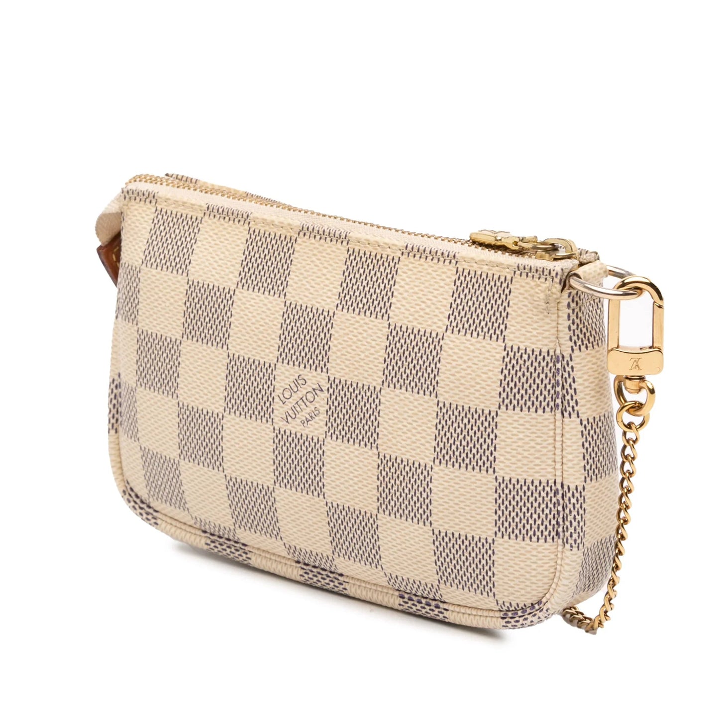 White Louis Vuitton Damier Azur Mini Pochette Accessoires Handbag