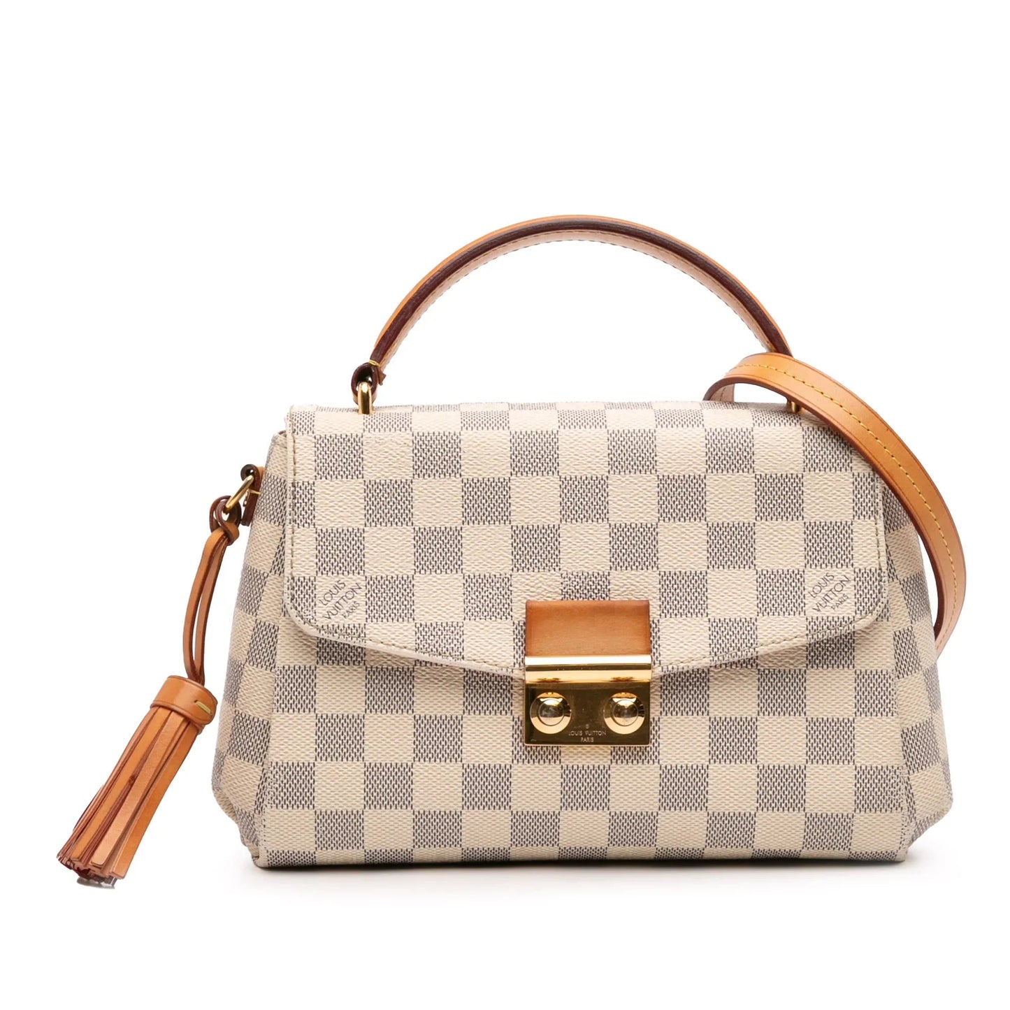 White Louis Vuitton Damier Azur Croisette Satchel