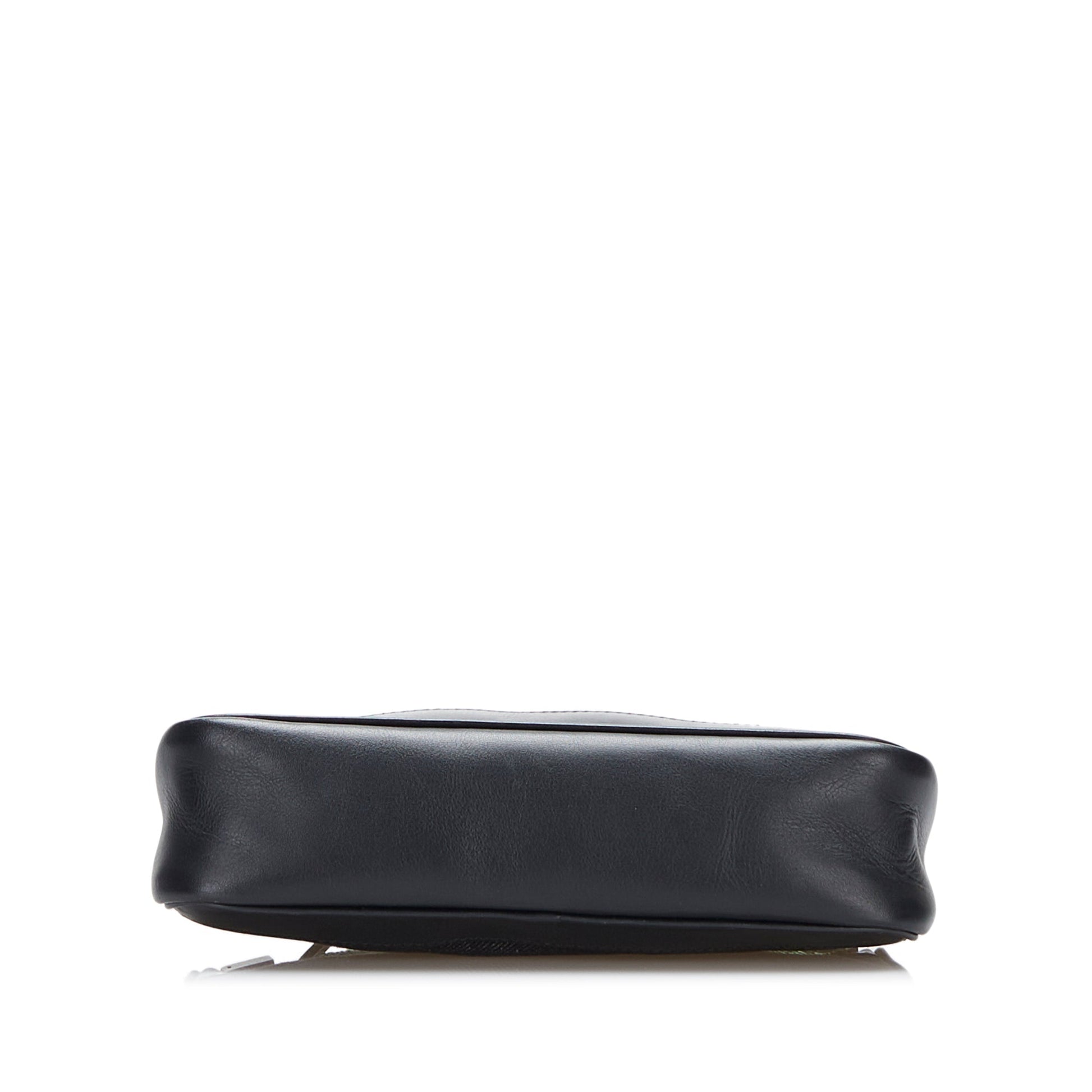 Gucci Web Black Leather Canvas Handbag