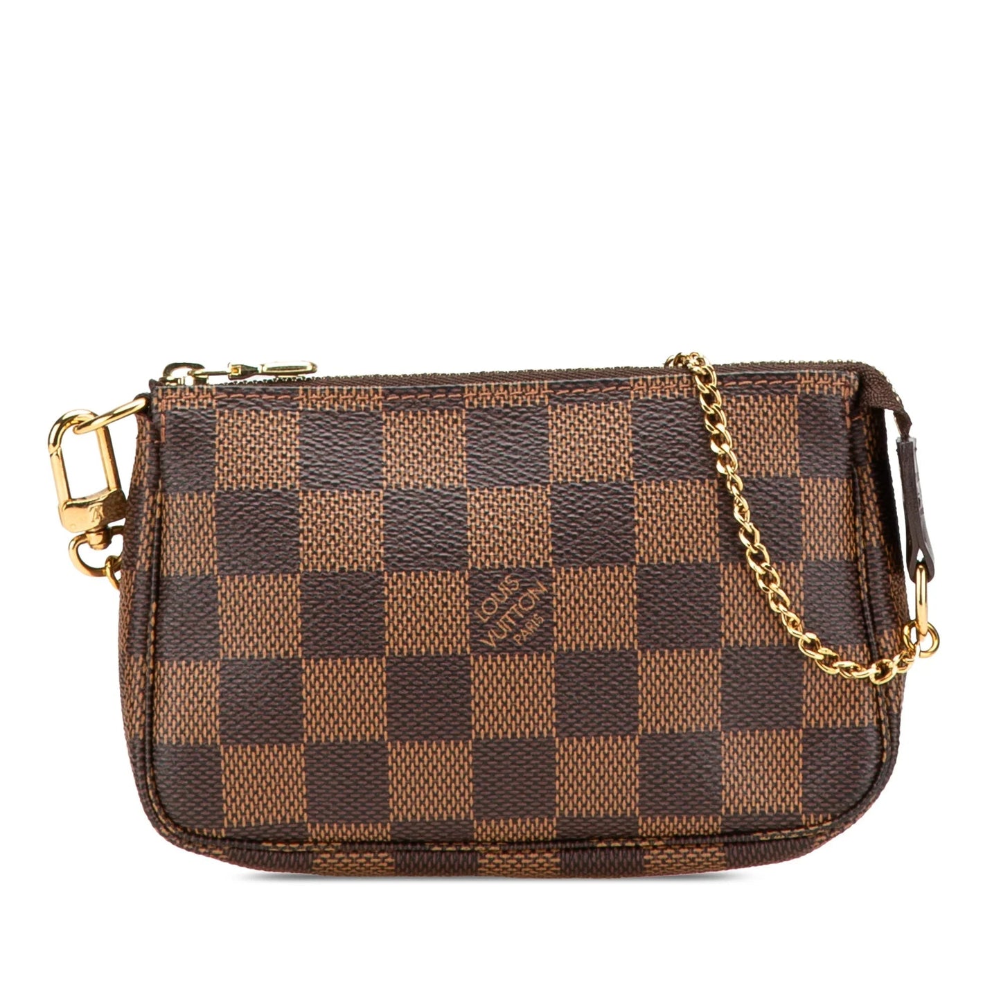 Brown Louis Vuitton Damier Ebene Mini Pochette Accessoires Handbag