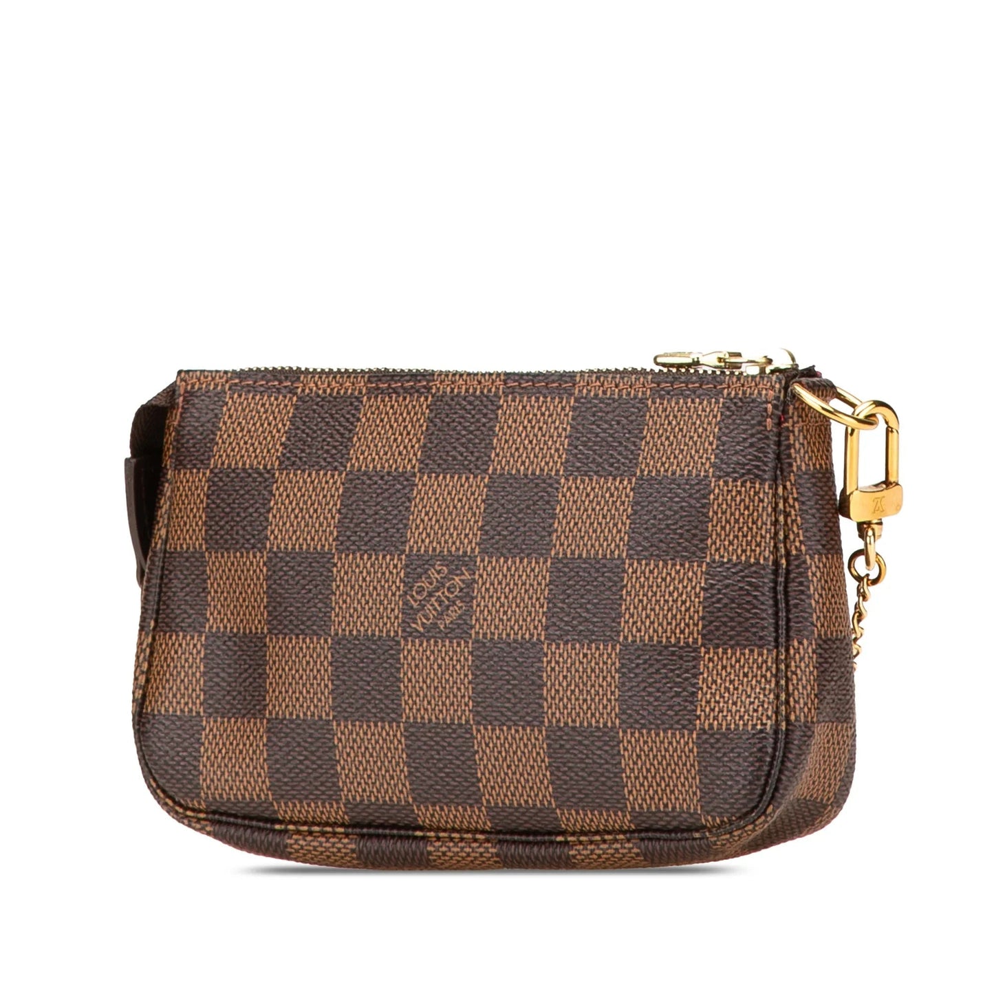 Brown Louis Vuitton Damier Ebene Mini Pochette Accessoires Handbag