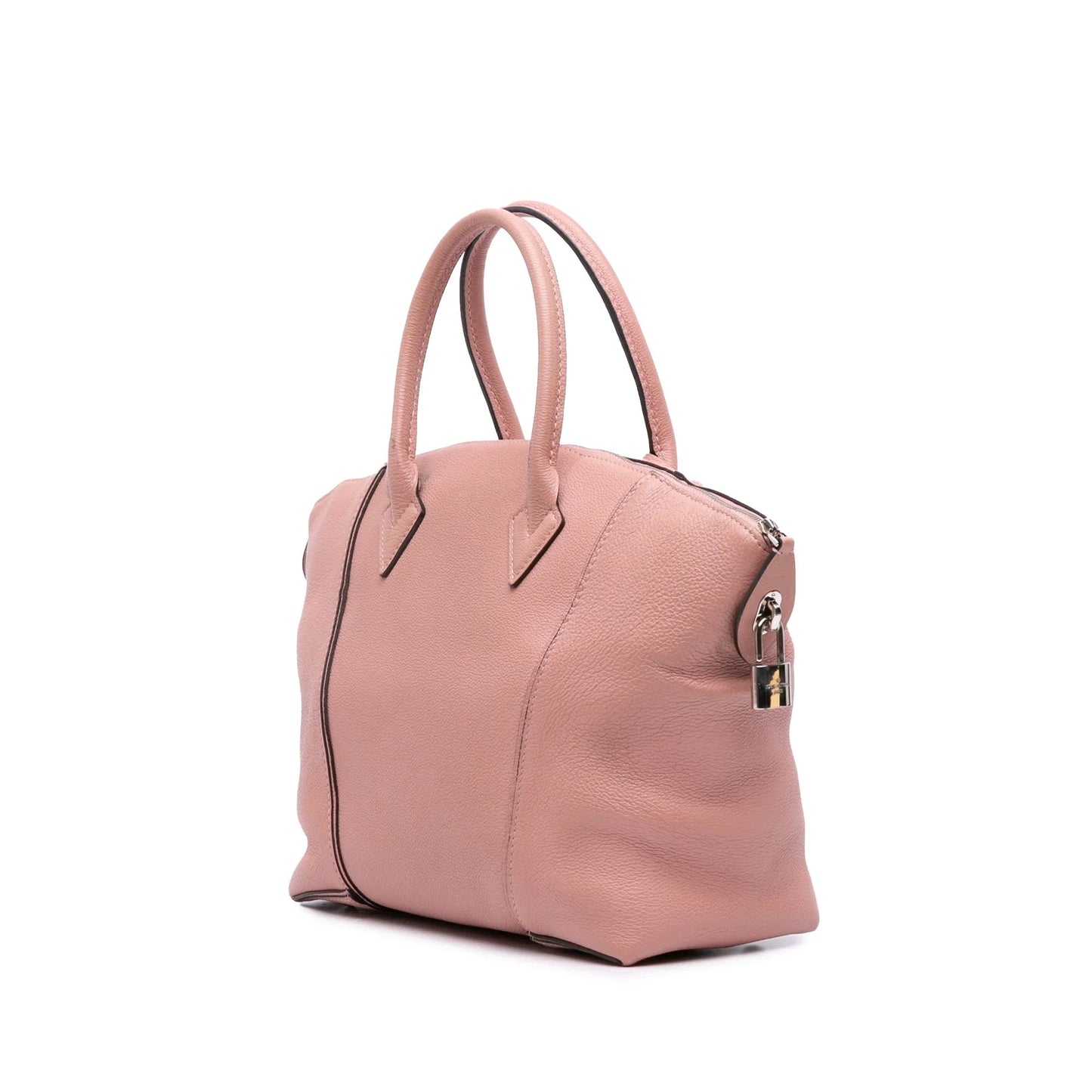 Pink Louis Vuitton Taurillon Soft Lockit MM Satchel