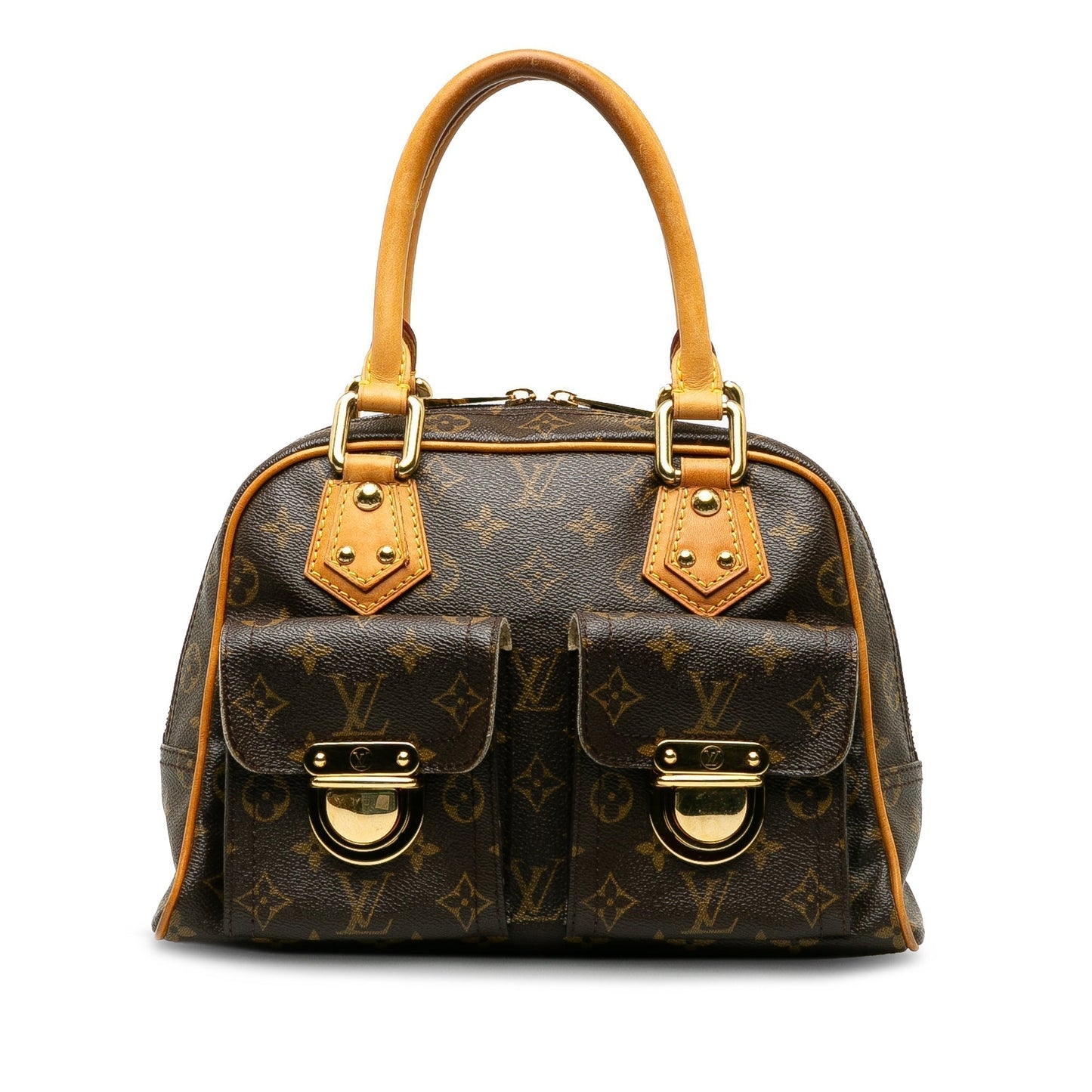 Brown Louis Vuitton Monogram Manhattan PM HandBag