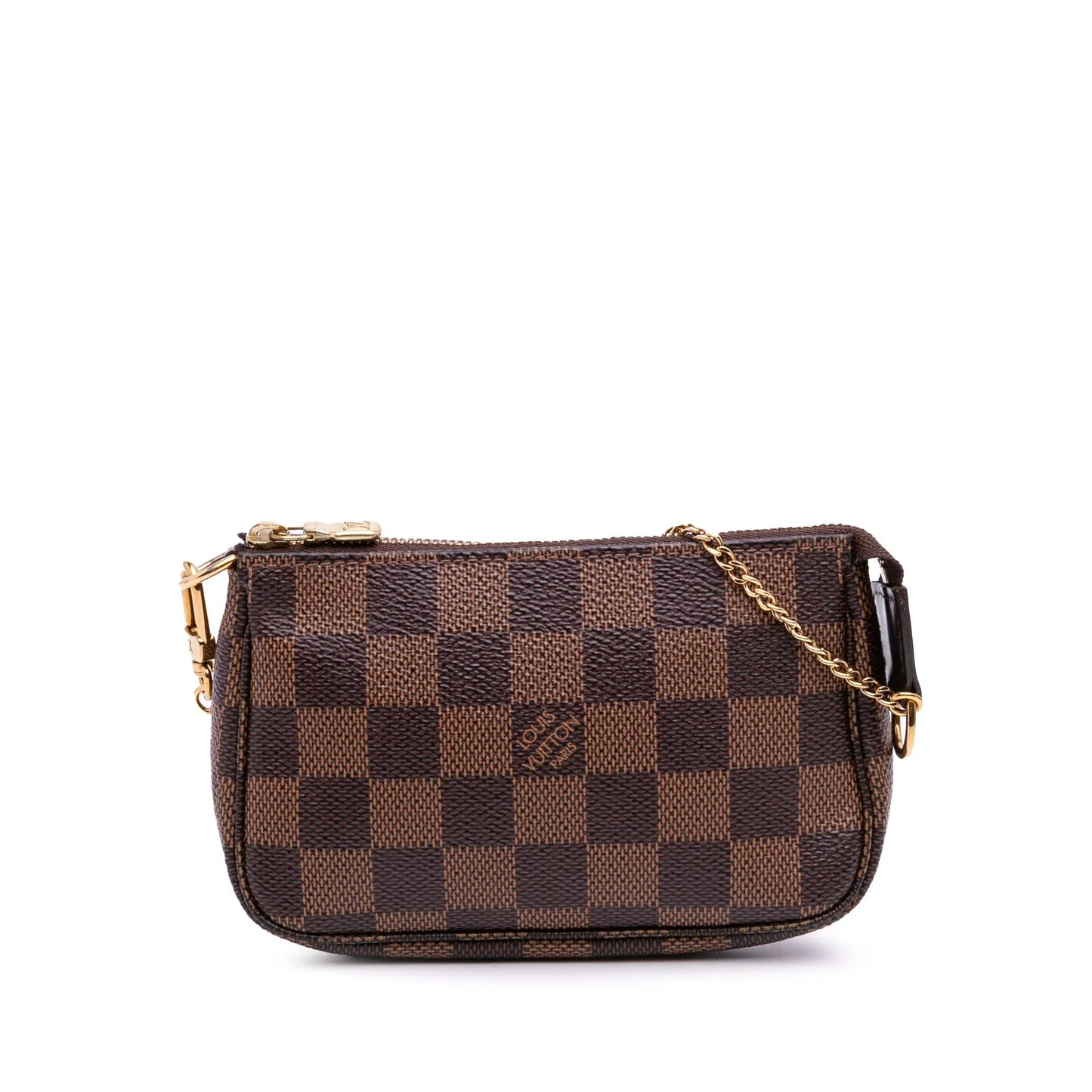 Brown Louis Vuitton Damier Ebene Mini Pochette Accessoires Handbag