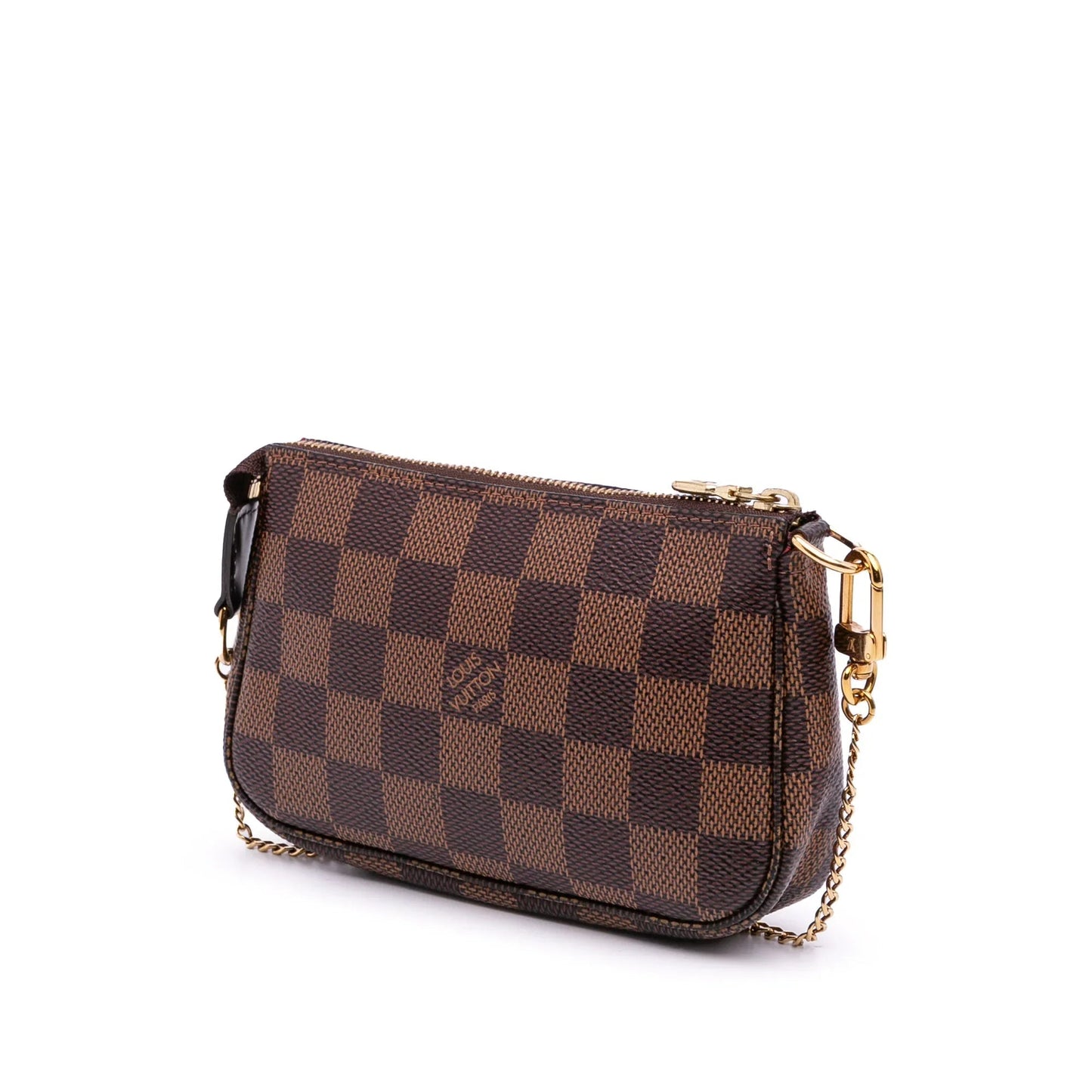 Brown Louis Vuitton Damier Ebene Mini Pochette Accessoires Handbag