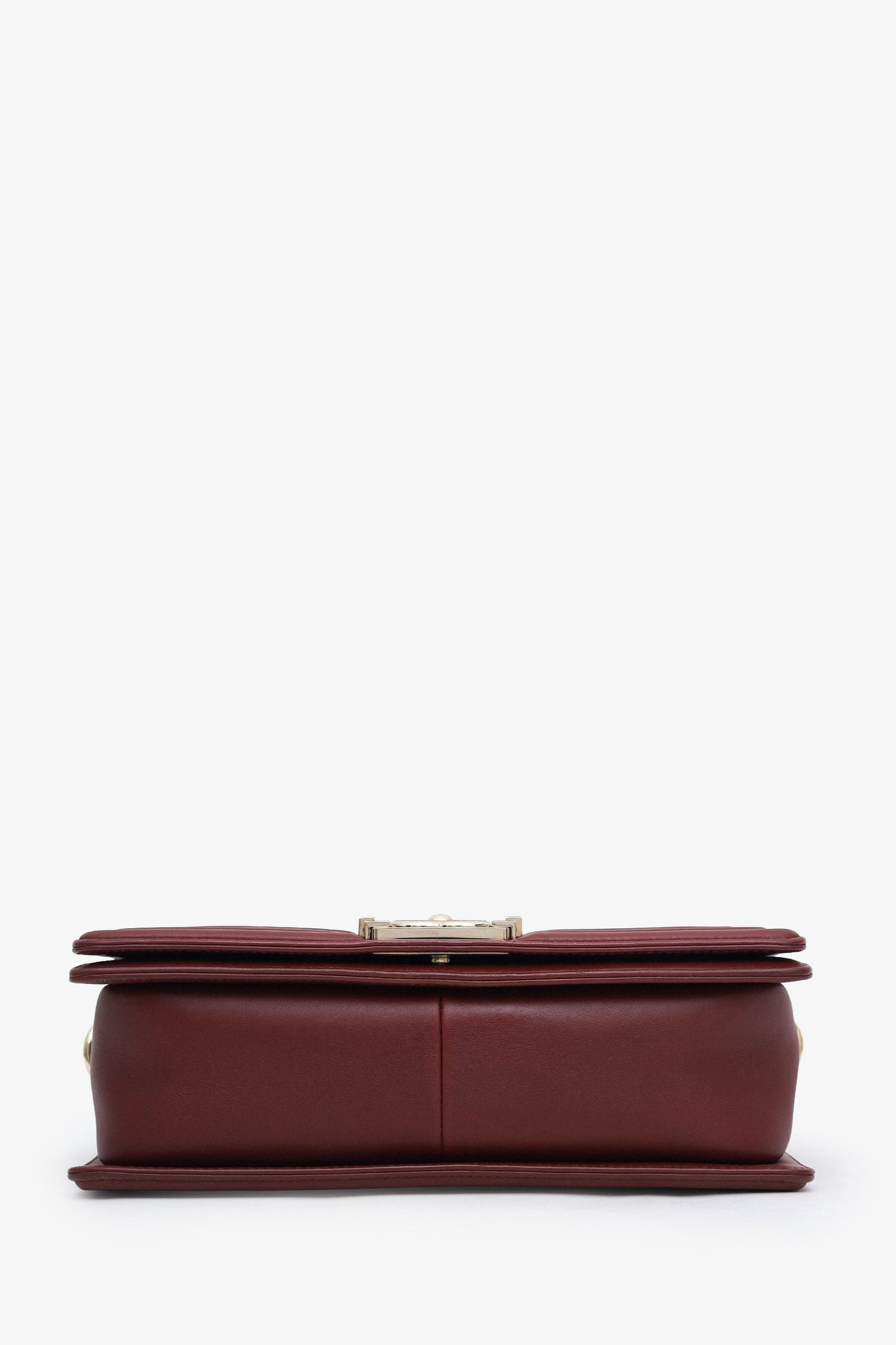 Chanel™ 2022 Burgundy Lambskin Medium Boy Bag GHW