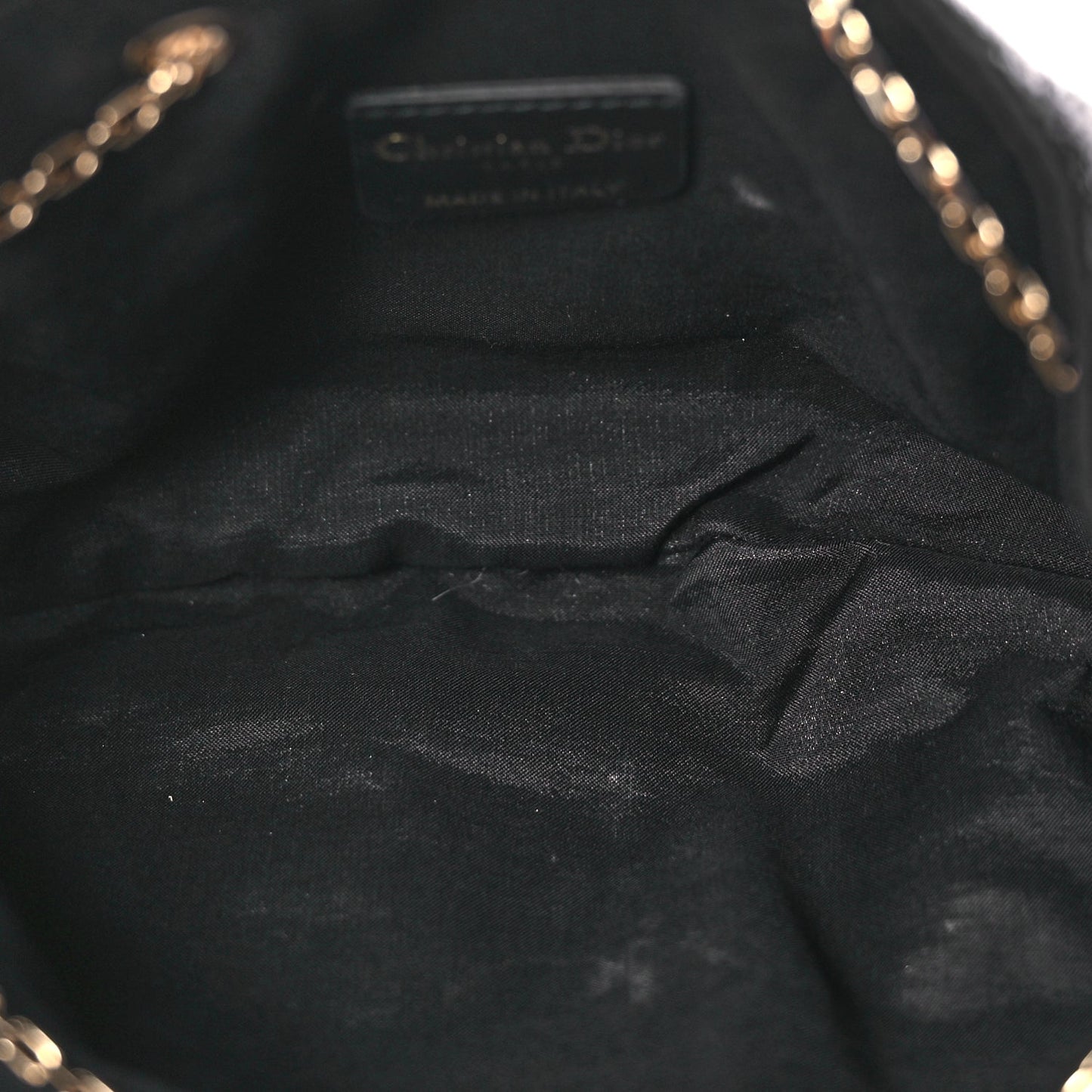 Christian Dior Embroidered Beaded Dream Bucket Bag  Black