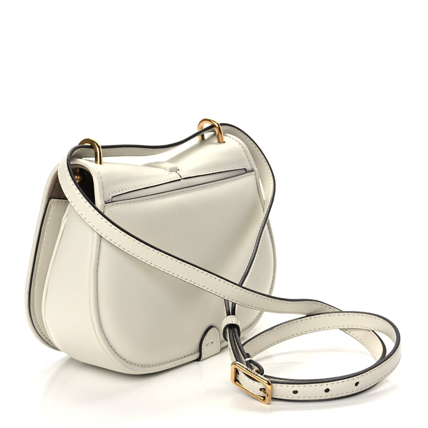Fendi Vitello Brenta Cher Small Fendi C'mon White