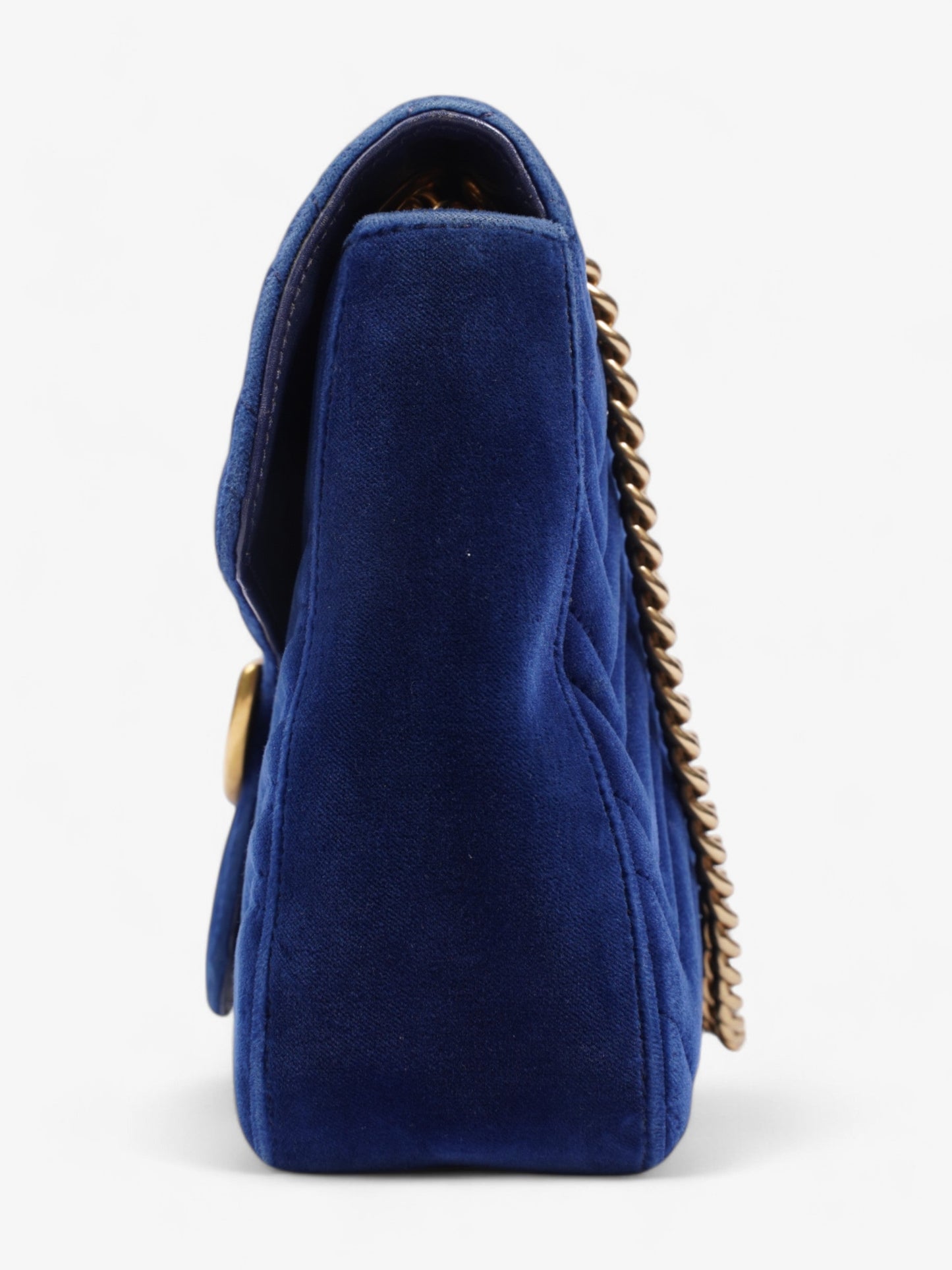 Gucci GG Marmont Royal Blue Velvet Large