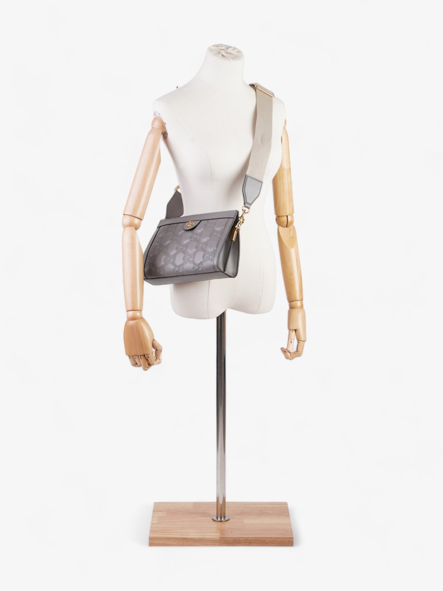 Gucci GG Matelass? Grey Matelasse Leather Small