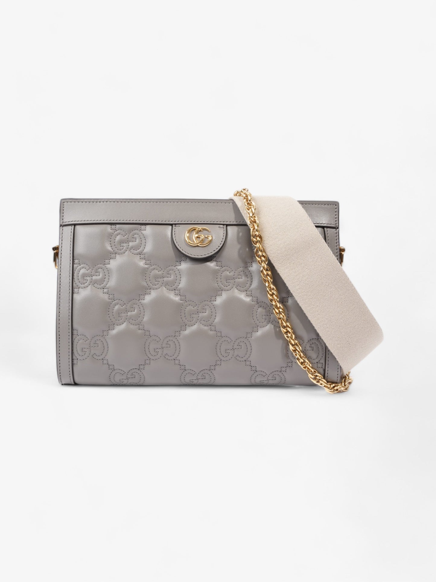 Gucci GG Matelass? Grey Matelasse Leather Small