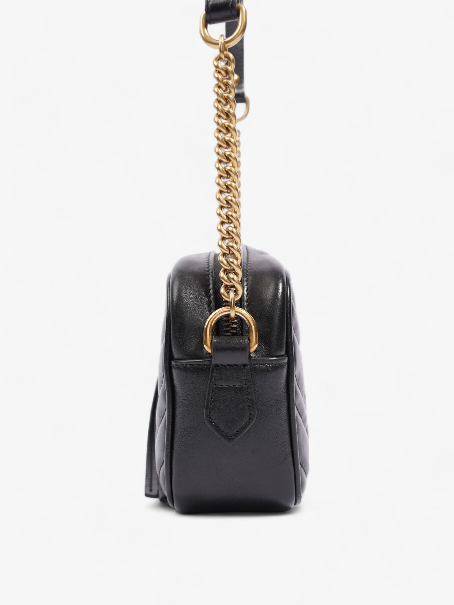 Gucci GG Marmont Black Matelasse Leather Mini