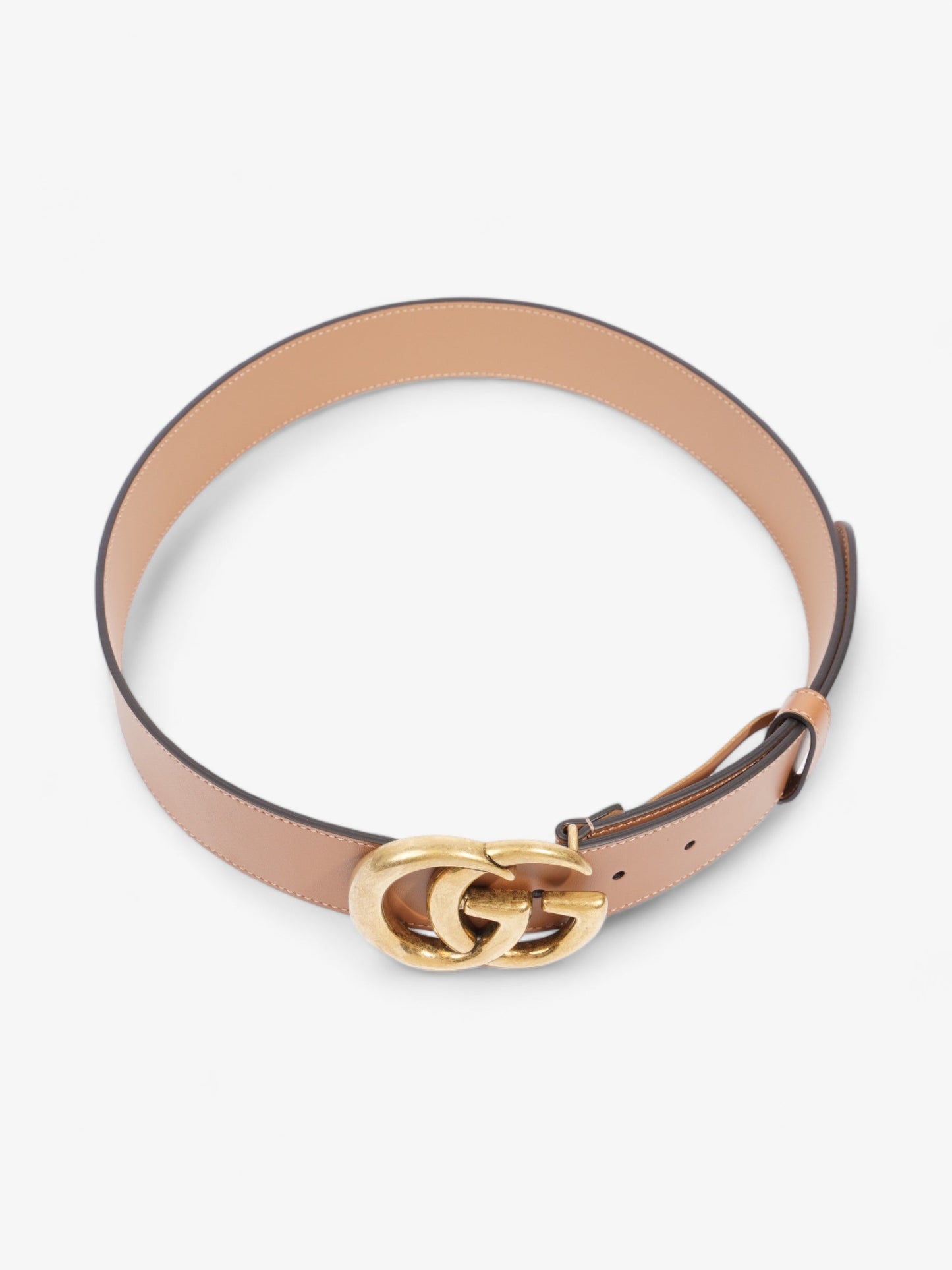 Gucci GG Marmont Wide Belt Brown  Leather 80cm 32"