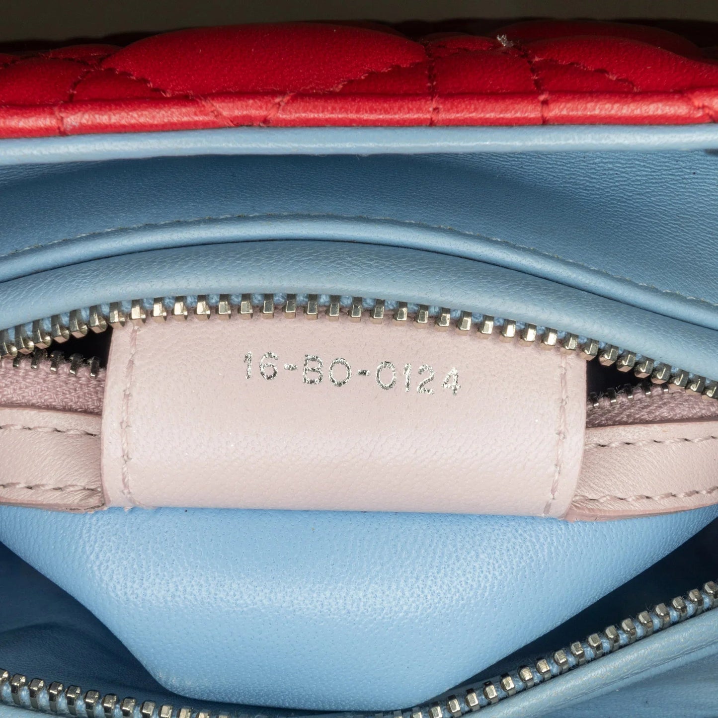 Red Dior Medium Tricolor Lambskin Cannage Lady Dior Satchel