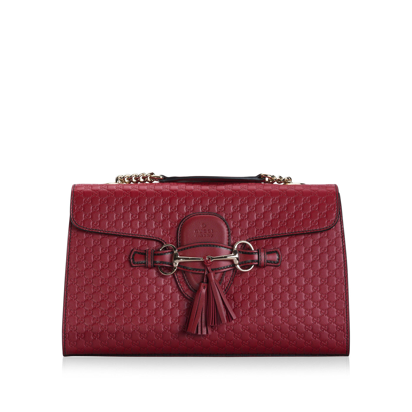 Gucci Monogram Chain Leather Shoulder Bag