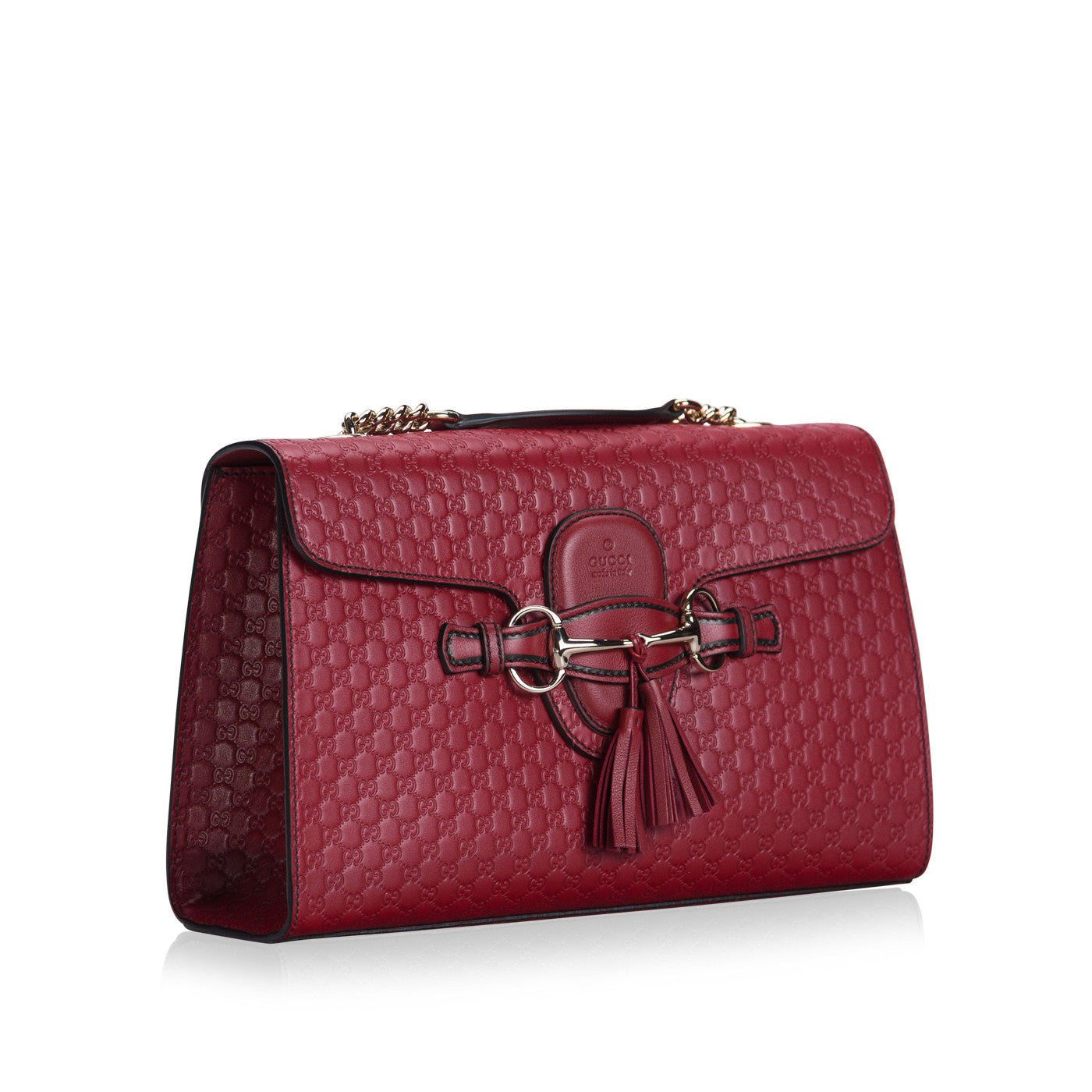 Gucci Monogram Chain Leather Shoulder Bag