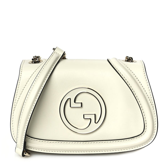 Gucci Calfskin Blondie Small Shoulder Bag Mystic White