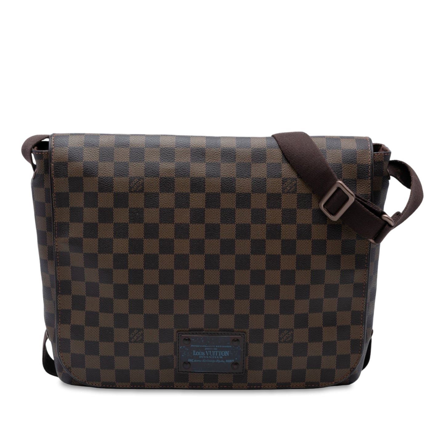 Brown Louis Vuitton Damier Ebene Brooklyn GM Crossbody Bag