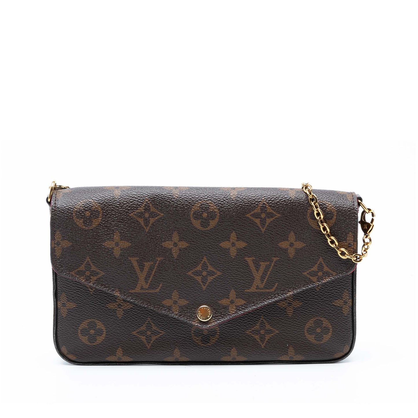 Brown Louis Vuitton Monogram Pochette Felicie Crossbody Bag